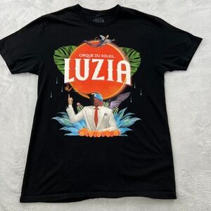 Cirque du Soleil Luzia Graphic Hummingbird T-Shirt M Black Men Art Souvenir Tee